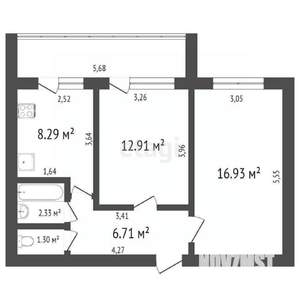 2-к квартира, вторичка, 44м2, 13/13 этаж