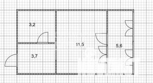 1-к квартира, вторичка, 24м2, 1/3 этаж