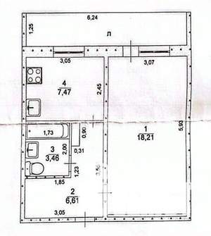 1-к квартира, вторичка, 40м2, 2/10 этаж
