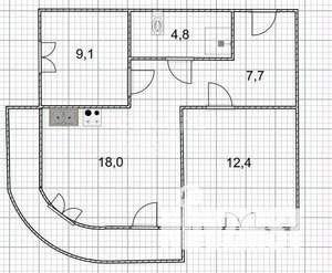 3-к квартира, вторичка, 57м2, 15/24 этаж