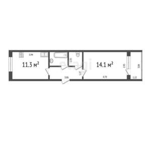 1-к квартира, вторичка, 34м2, 10/10 этаж