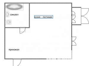 1-к квартира, вторичка, 50м2, 1/4 этаж
