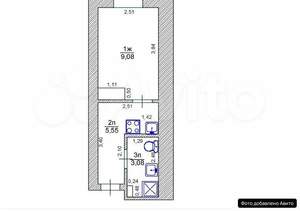 1-к квартира, вторичка, 18м2, 5/5 этаж