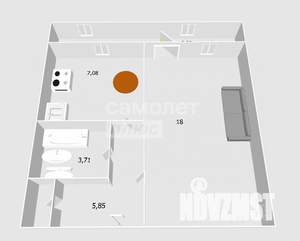 1-к квартира, вторичка, 39м2, 10/10 этаж