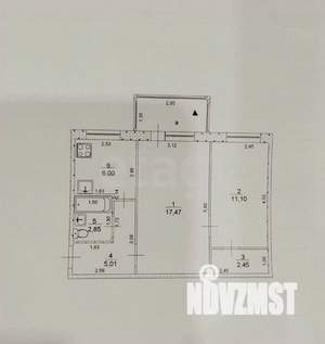 1-к квартира, вторичка, 45м2, 1/5 этаж
