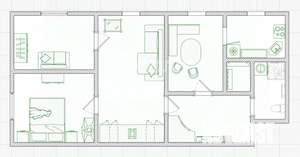 4-к квартира, вторичка, 62м2, 1/5 этаж
