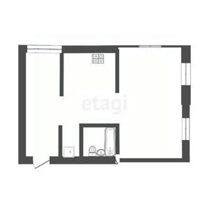 1-к квартира, вторичка, 31м2, 3/6 этаж