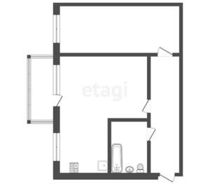 2-к квартира, вторичка, 45м2, 4/5 этаж