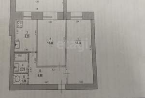 2-к квартира, вторичка, 48м2, 5/12 этаж