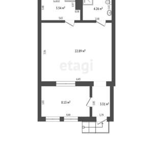 1-к квартира, вторичка, 44м2, 1/4 этаж