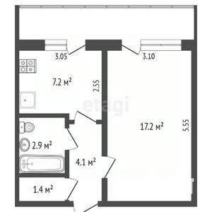 1-к квартира, вторичка, 35м2, 5/10 этаж