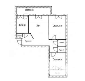 3-к квартира, вторичка, 64м2, 2/9 этаж