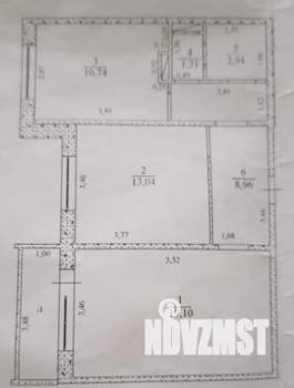 2-к квартира, вторичка, 56м2, 1/5 этаж