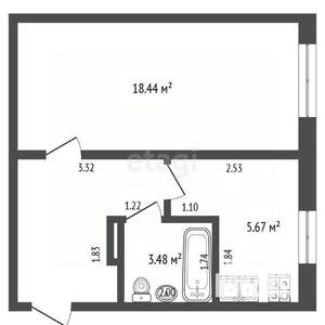 1-к квартира, вторичка, 36м2, 10/10 этаж