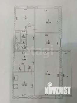 4-к квартира, вторичка, 70м2, 3/9 этаж
