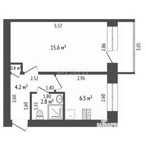 1-к квартира, вторичка, 30м2, 2/5 этаж