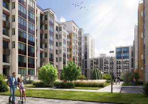 2-к квартира, строящийся дом, 77м2, 1/9 этаж