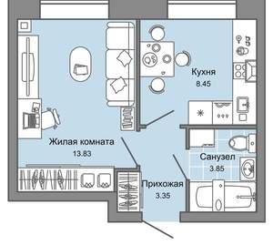 3-к квартира, вторичка, 74м2, 8/8 этаж