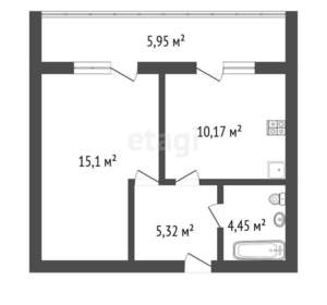 1-к квартира, вторичка, 36м2, 13/24 этаж