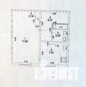 1-к квартира, вторичка, 38м2, 9/9 этаж