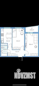 2-к квартира, сданный дом, 50м2, 6/9 этаж