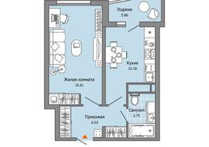 1-к квартира, вторичка, 39м2, 11/12 этаж