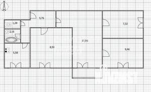 4-к квартира, вторичка, 59м2, 5/5 этаж