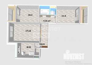 3-к квартира, вторичка, 63м2, 3/9 этаж