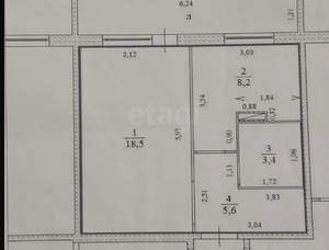 1-к квартира, вторичка, 36м2, 4/10 этаж