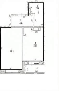 1-к квартира, вторичка, 38м2, 6/23 этаж