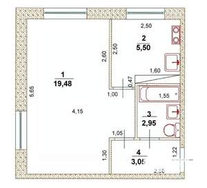 1-к квартира, вторичка, 31м2, 1/5 этаж