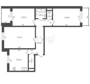 3-к квартира, вторичка, 63м2, 4/9 этаж