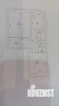 2-к квартира, вторичка, 51м2, 1/3 этаж