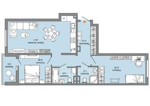 2-к квартира, вторичка, 76м2, 9/12 этаж