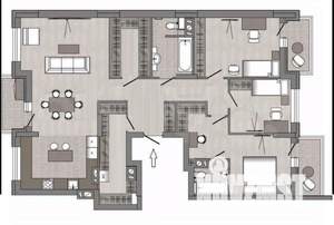4-к квартира, вторичка, 116м2, 6/23 этаж