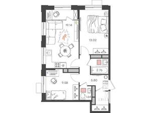 3-к квартира, вторичка, 55м2, 12/24 этаж