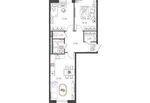 3-к квартира, вторичка, 63м2, 12/16 этаж
