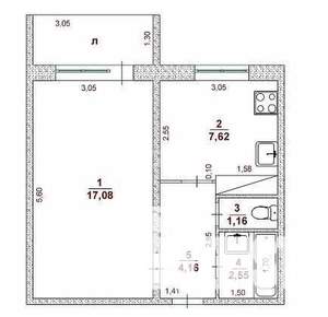 1-к квартира, вторичка, 33м2, 8/9 этаж