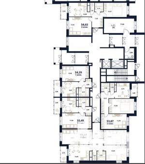 3-к квартира, строящийся дом, 77м2, 1/16 этаж