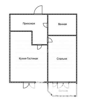 1-к квартира, вторичка, 47м2, 5/10 этаж