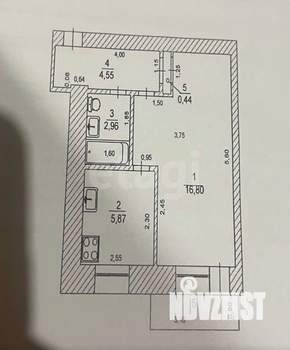 1-к квартира, вторичка, 31м2, 3/4 этаж