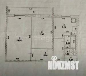 2-к квартира, вторичка, 55м2, 8/9 этаж