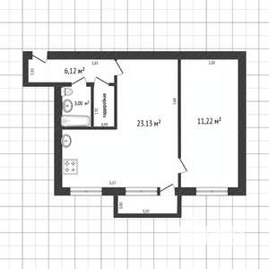 2-к квартира, вторичка, 44м2, 4/5 этаж