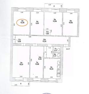 6-к квартира, вторичка, 105м2, 3/4 этаж