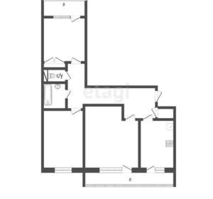 3-к квартира, вторичка, 63м2, 2/9 этаж