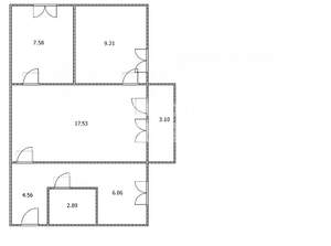 3-к квартира, вторичка, 48м2, 2/5 этаж