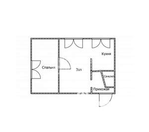 2-к квартира, вторичка, 38м2, 2/2 этаж