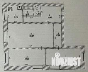 3-к квартира, вторичка, 78м2, 1/2 этаж