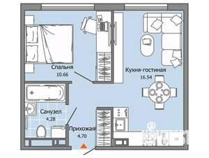 1-к квартира, вторичка, 36м2, 2/7 этаж