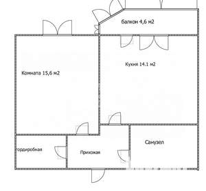 1-к квартира, вторичка, 40м2, 14/14 этаж